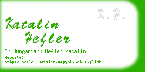 katalin hefler business card